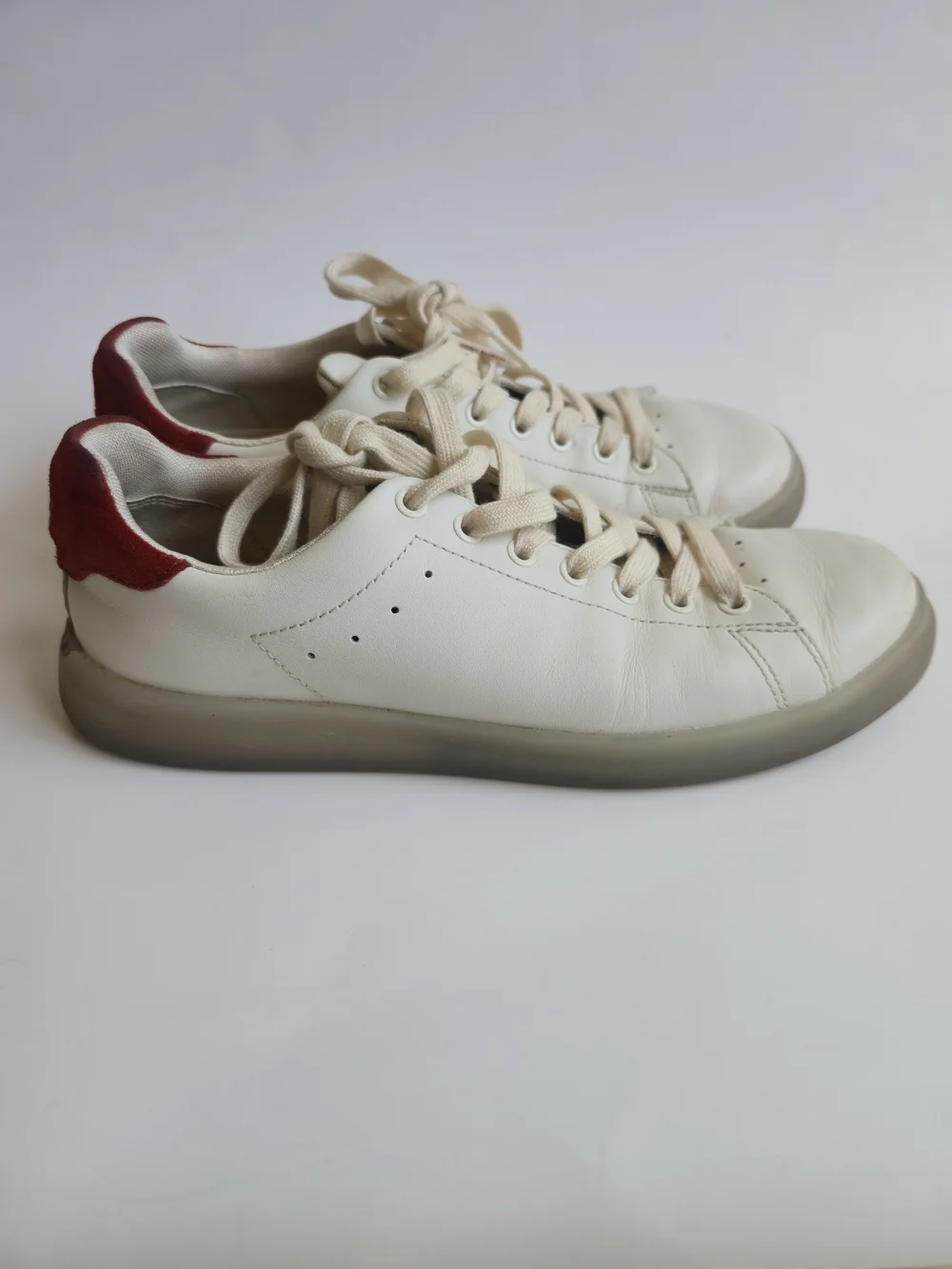Tory Burch Howell Court Sneakers shoes women's 7 Off-white leather